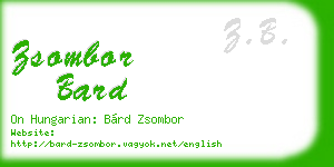 zsombor bard business card