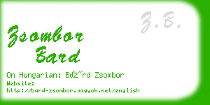 zsombor bard business card